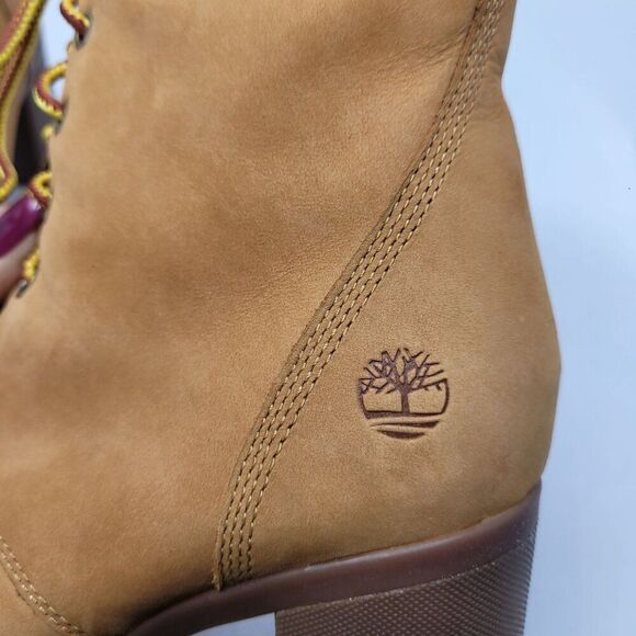 Womens Timberland Allington Mid Lace-Up Combat Heeled Work Boots 9 Streetwear - Picture 2 of 10